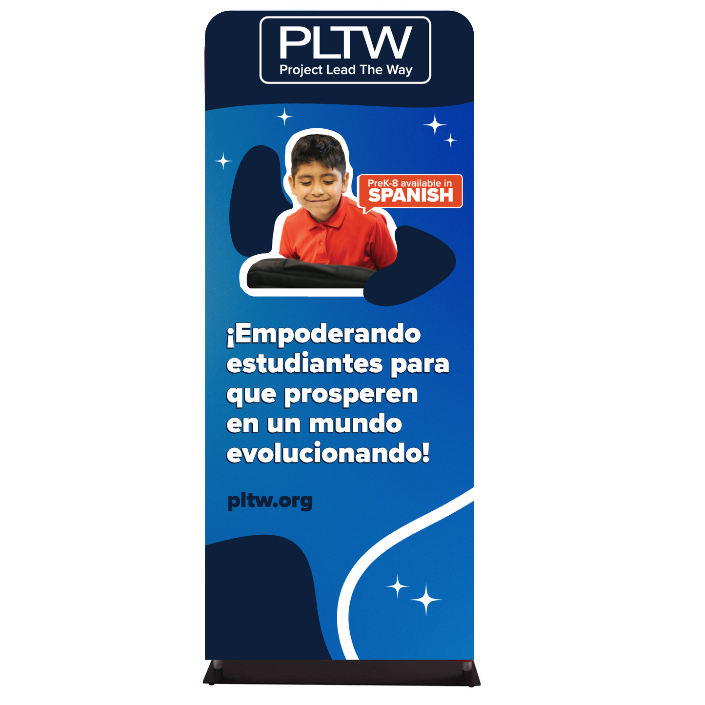 3' EuroFit Banner Display Kit (Recycled Polyester Knit) - Spanish