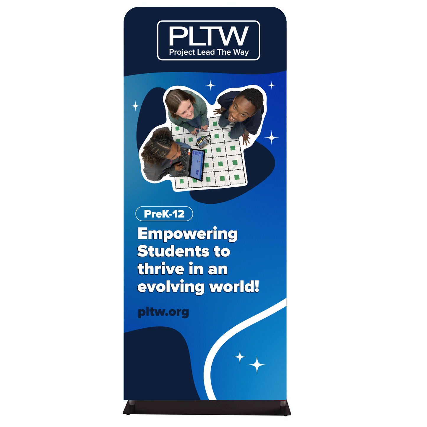 3' EuroFit Banner Display Kit (Recycled Polyester Knit) - English