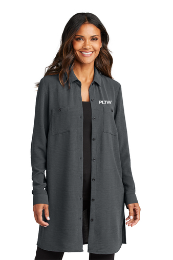 Women's Textured Crepe Long Tunic