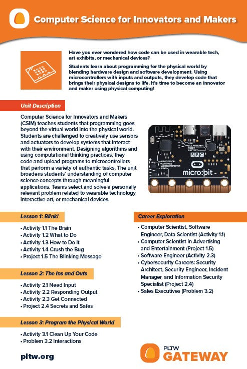 24x36 PLTW Gateway Unit Posters DOWNLOAD ONLY