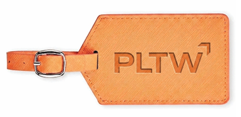 PLTW Genuine Leather Luggage Tag
