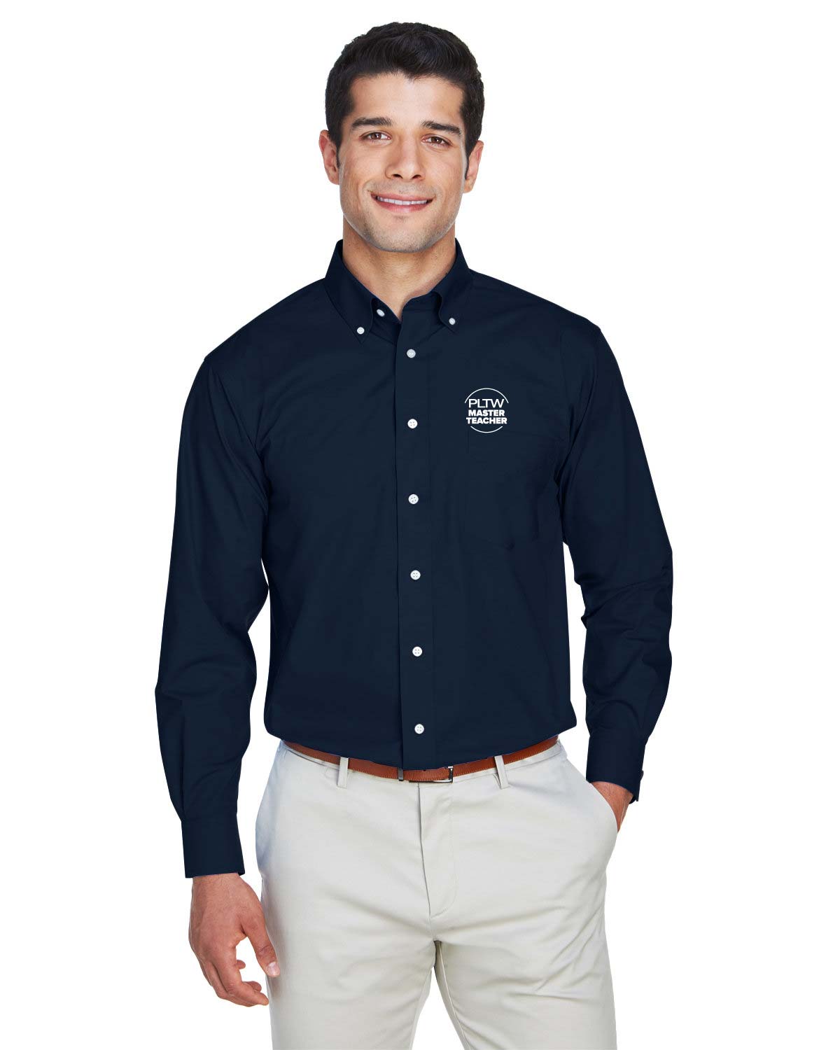 43379 Master Teacher Mens Woven Broadcloth Dress Shirt