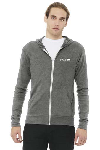 BELLA+CANVAS ® Unisex Triblend Full-Zip Lightweight Hoodie