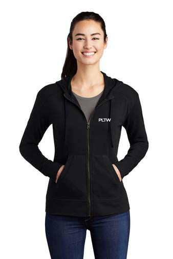 Sport-Tek ® Ladies PosiCharge ® Tri-Blend Wicking Fleece Full-Zip Hooded Jacket