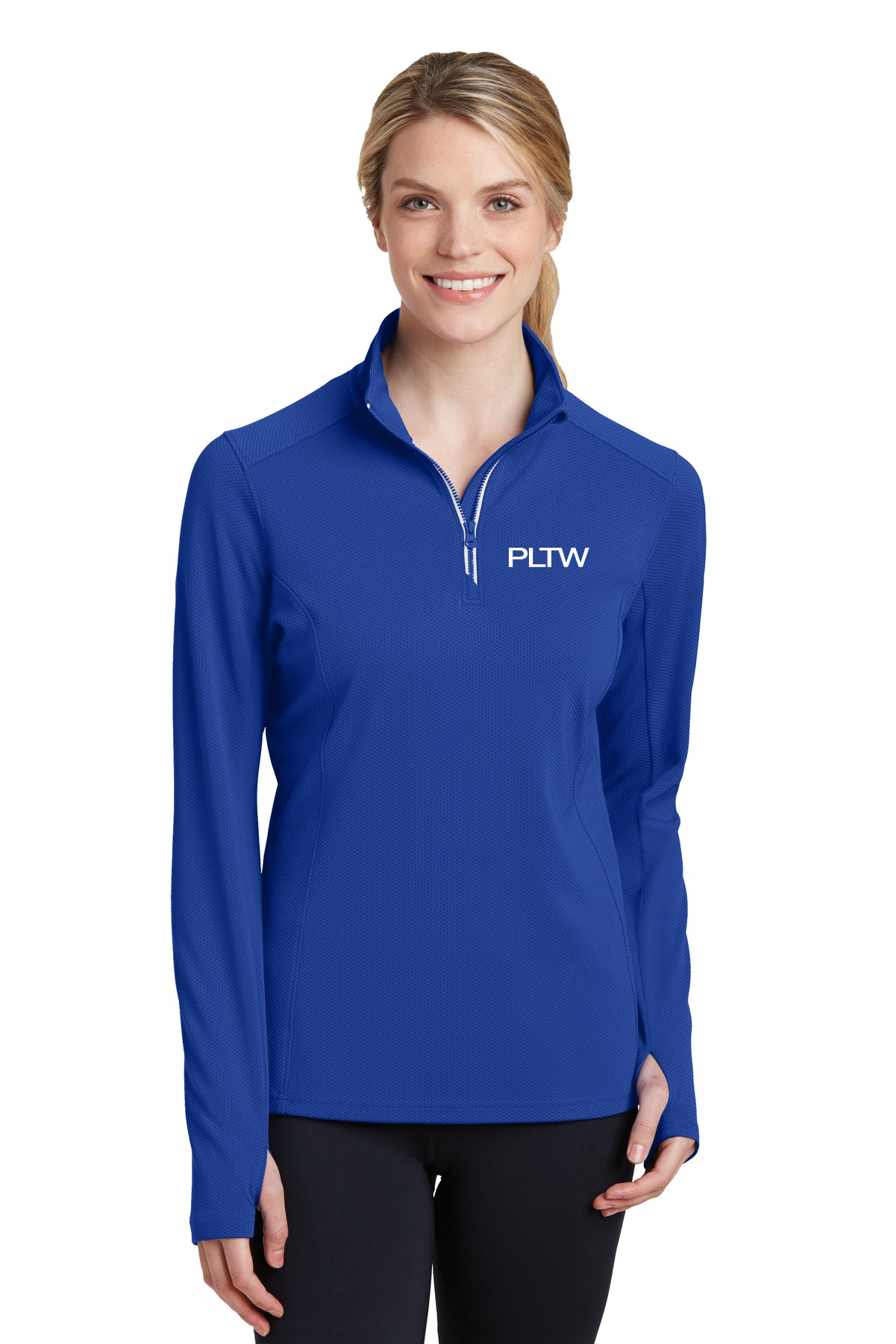 Ladies Sport-Wick® Textured 1/4-Zip Pullover