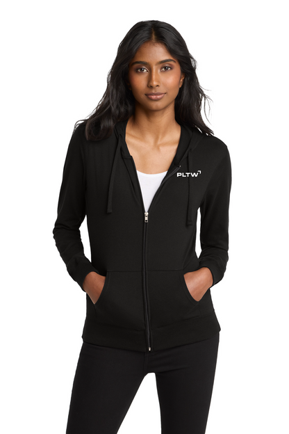 District ® Women’s Fitted Jersey Full-Zip Hoodie