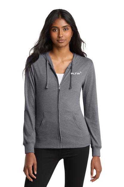 District ® Women’s Fitted Jersey Full-Zip Hoodie