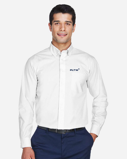 Mens Woven Broadcloth Dress Shirt
