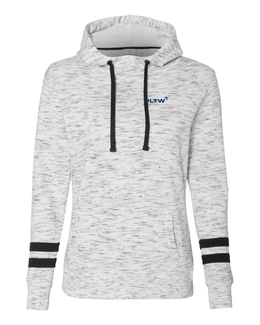 J America Ladies' Melange Scuba Neck Sweatshirt