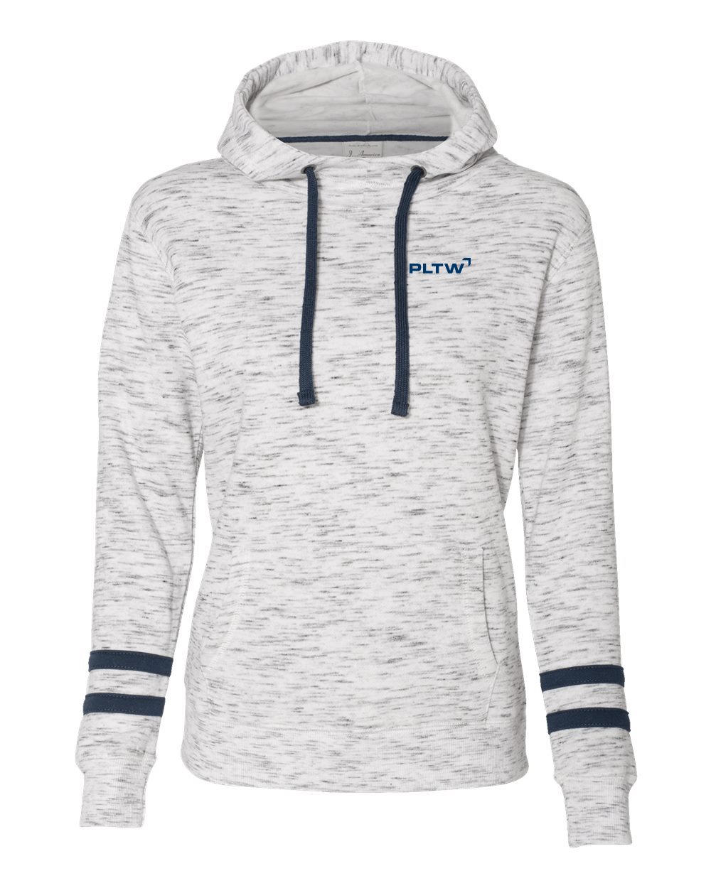 J America Ladies' Melange Scuba Neck Sweatshirt
