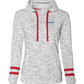 J America Ladies' Melange Scuba Neck Sweatshirt
