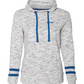 J America Ladies' Melange Scuba Neck Sweatshirt