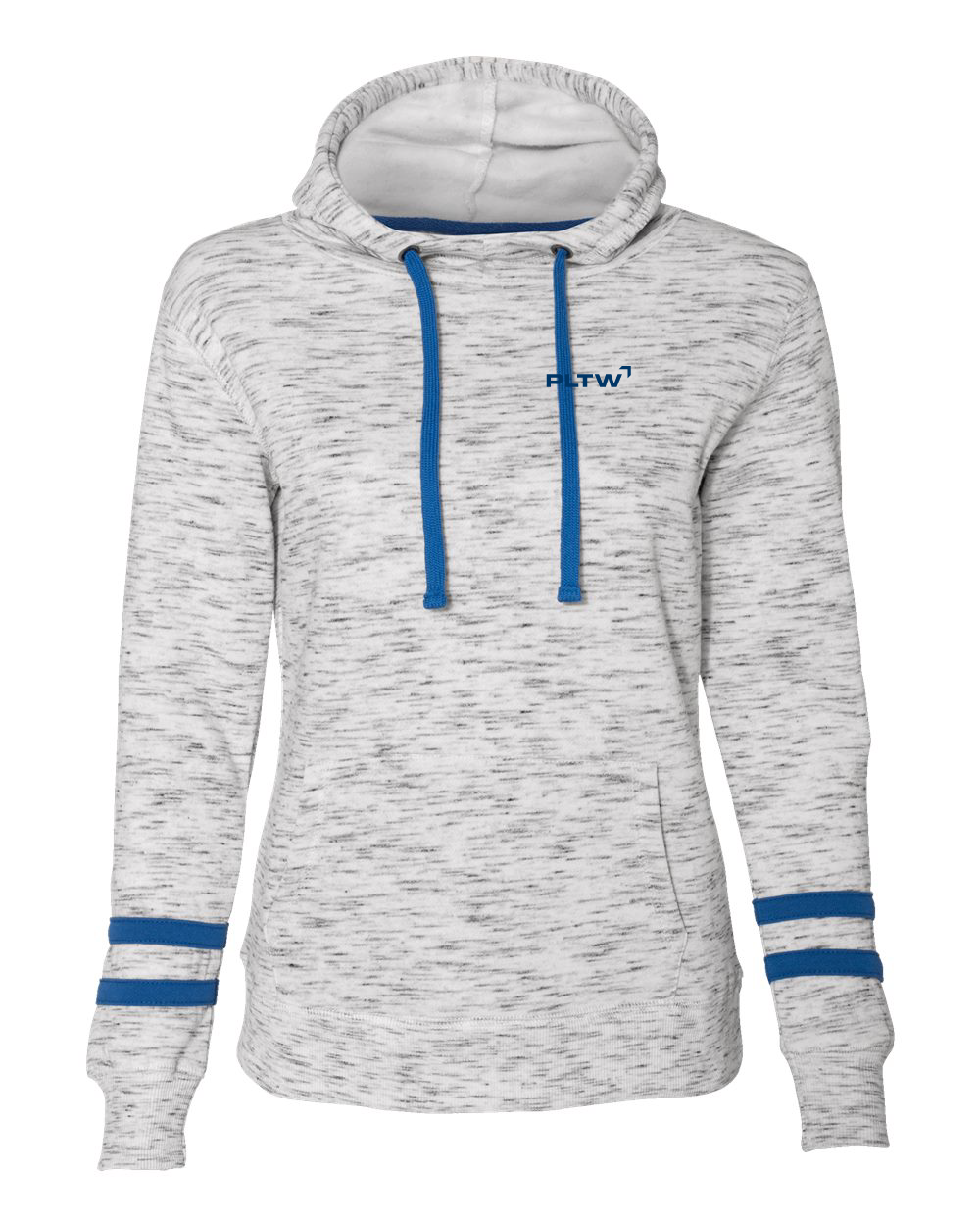 J America Ladies' Melange Scuba Neck Sweatshirt