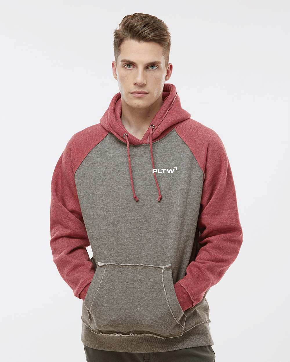 J America Adult Vintage Heather Pullover Hooded Sweatshirt