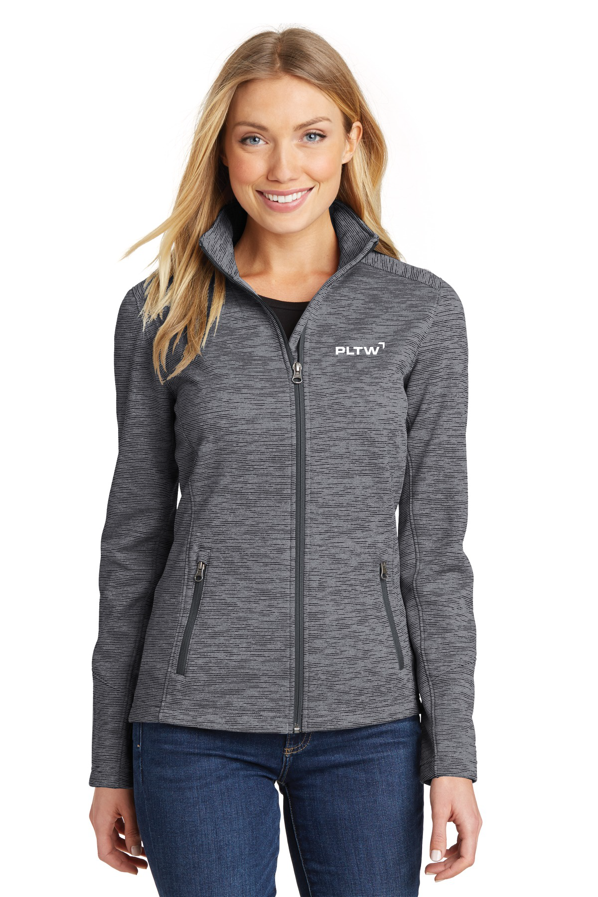 Ladies Digi Stripe Fleece Jacket