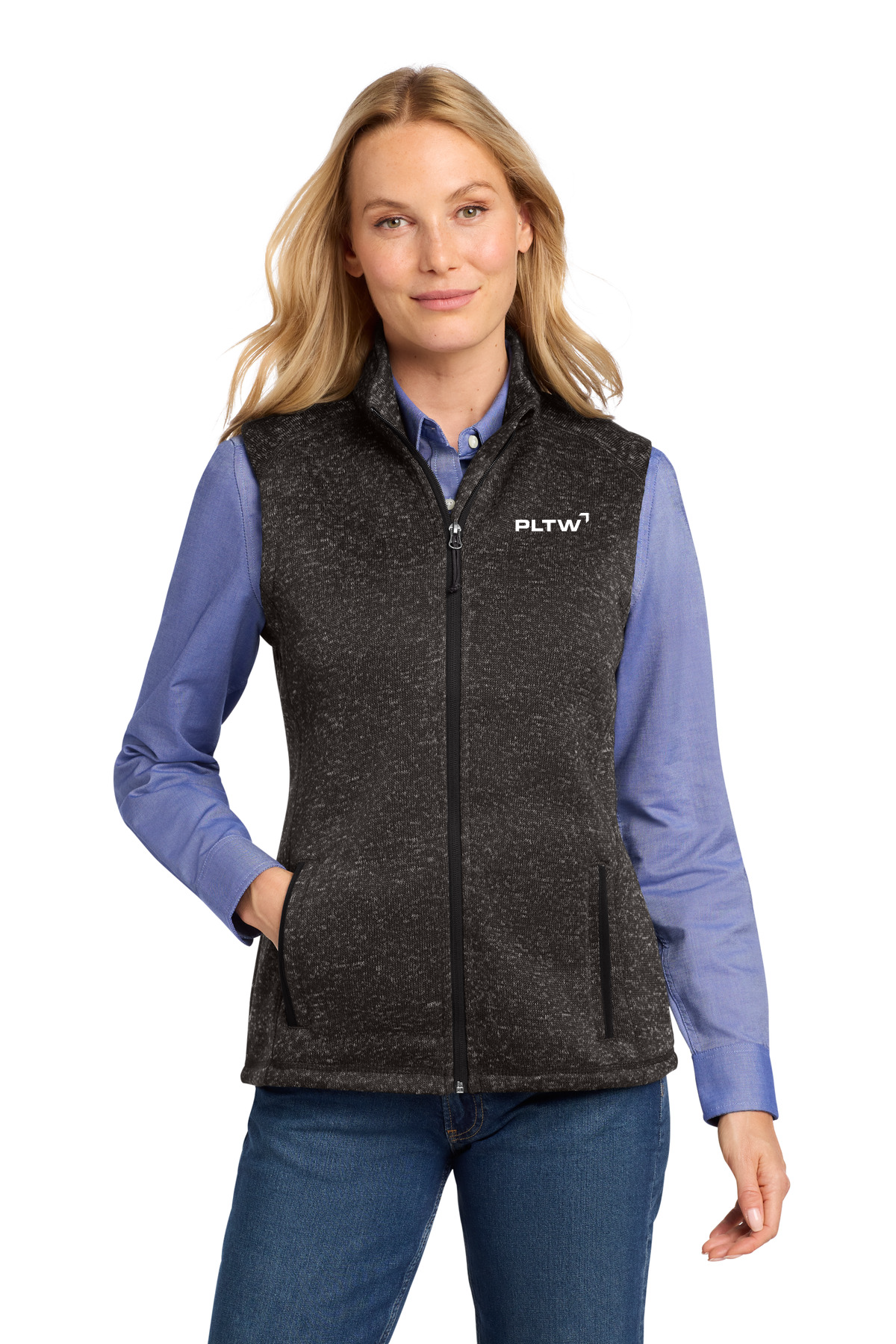 Ladies Sweater Fleece Vest