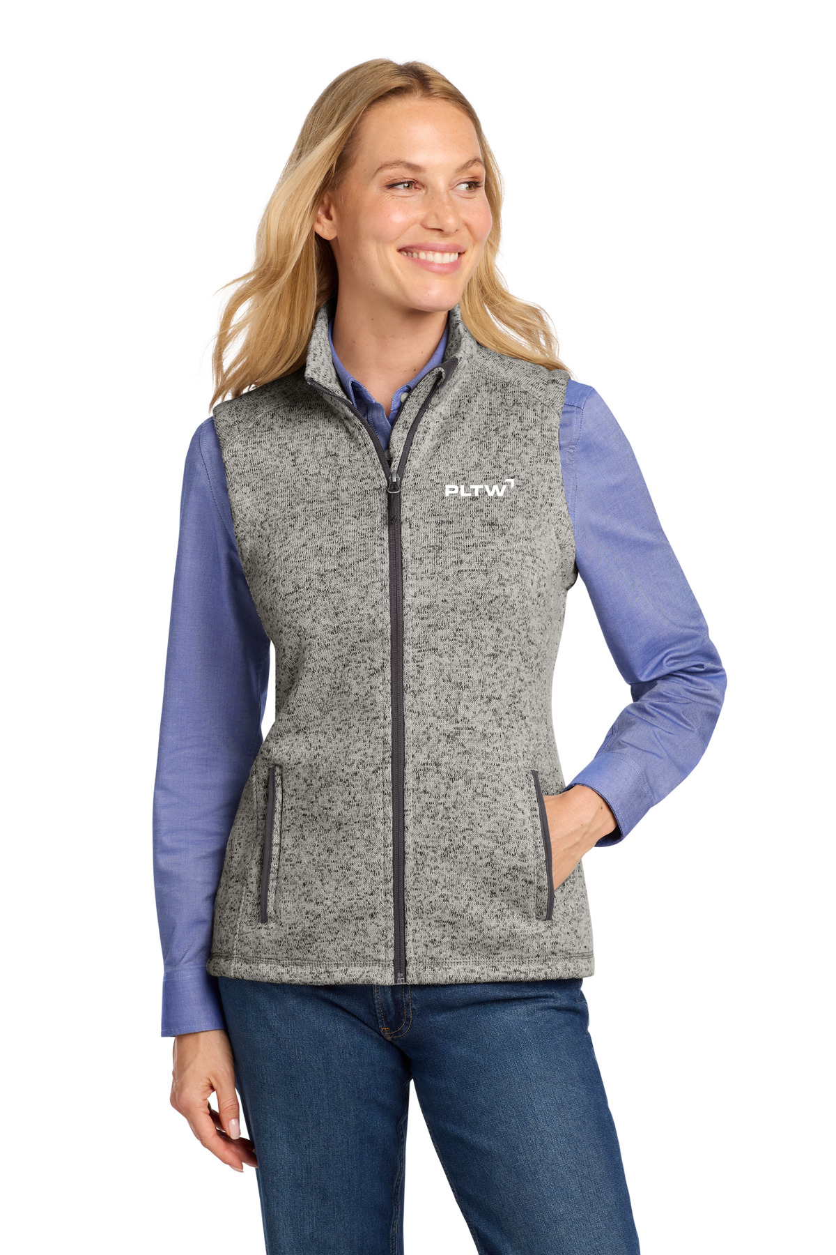 Ladies Sweater Fleece Vest