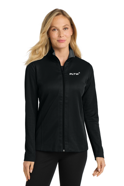 Ladies Vertical Texture Full-Zip Jacket