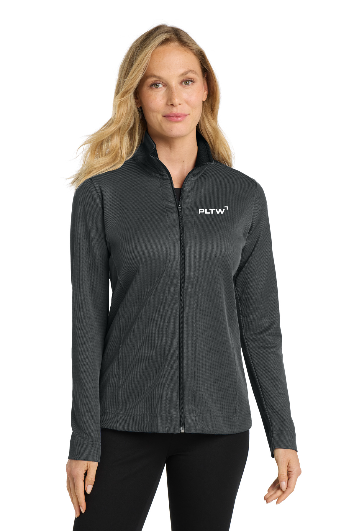 Ladies Vertical Texture Full-Zip Jacket