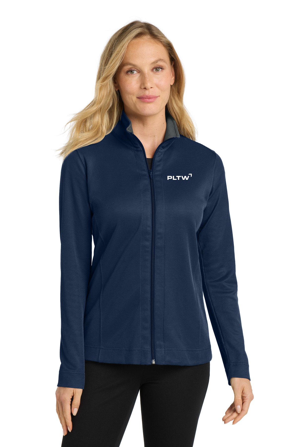 Ladies Vertical Texture Full-Zip Jacket