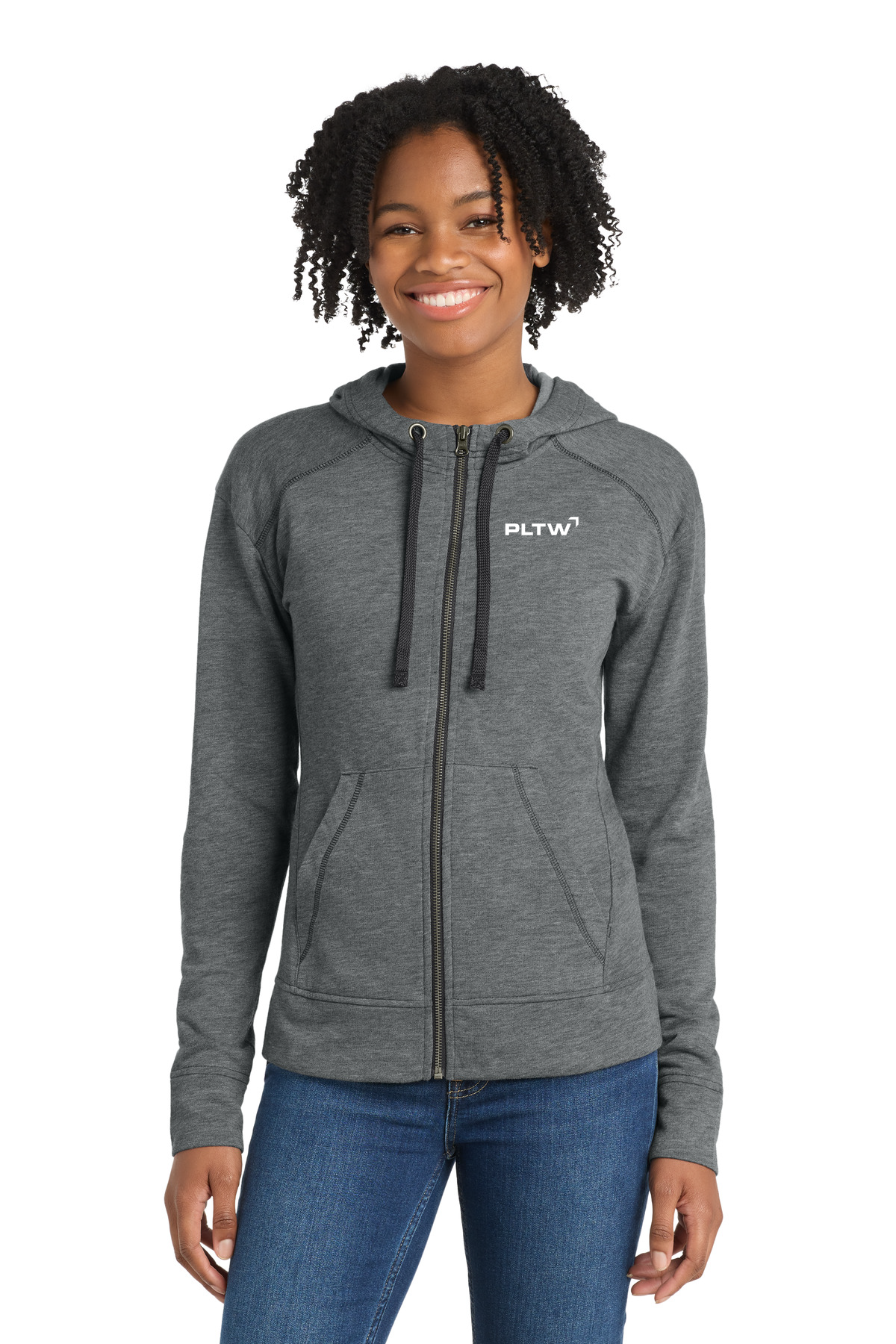 Sport-Tek ® Ladies PosiCharge ® Tri-Blend Wicking Fleece Full-Zip Hooded Jacket