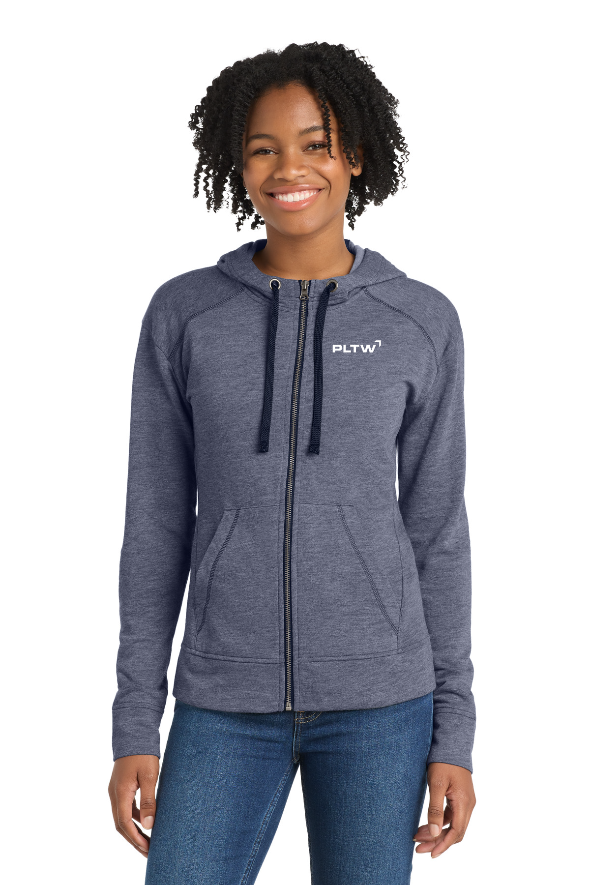 Sport-Tek ® Ladies PosiCharge ® Tri-Blend Wicking Fleece Full-Zip Hooded Jacket