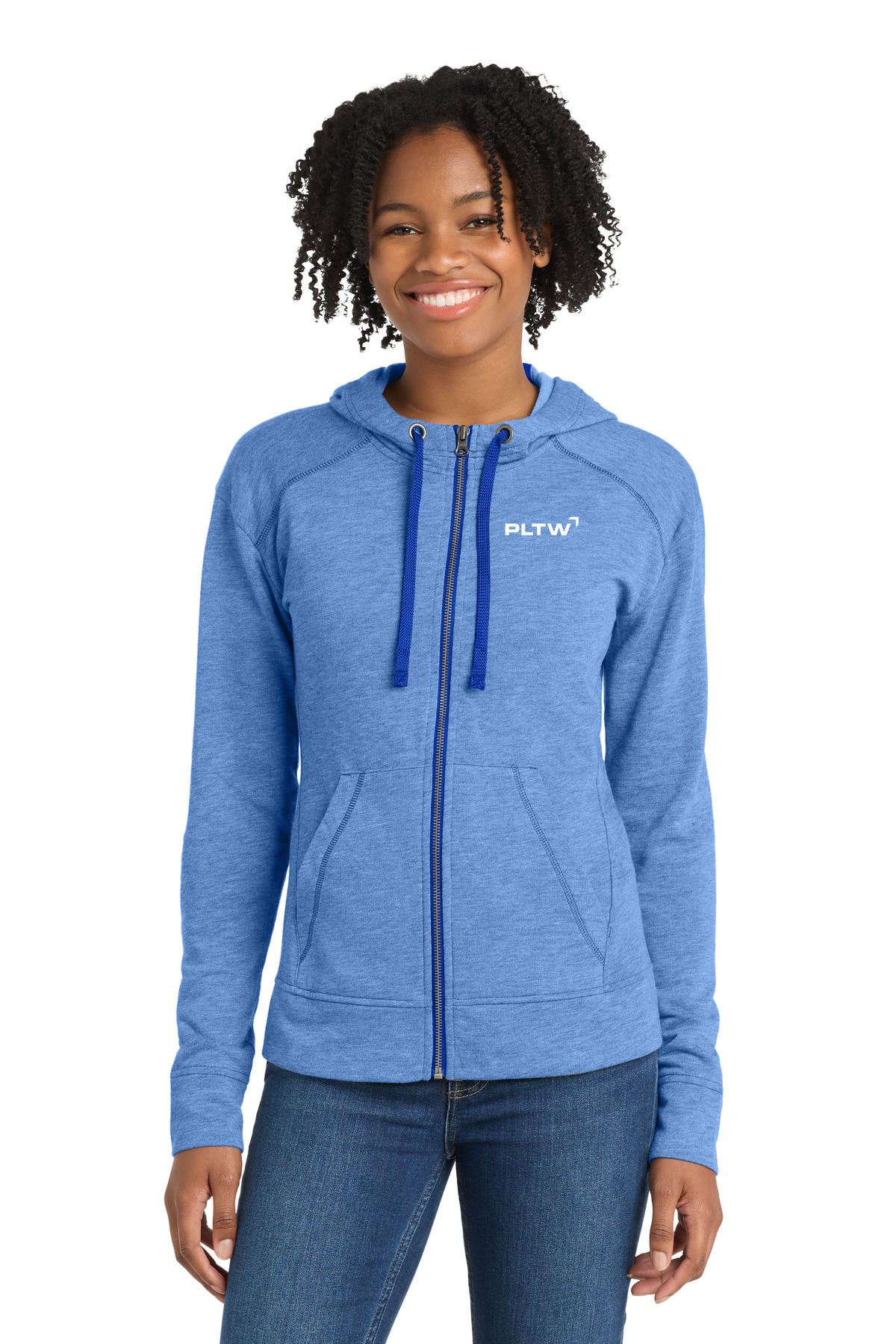 Sport-Tek ® Ladies PosiCharge ® Tri-Blend Wicking Fleece Full-Zip Hooded Jacket