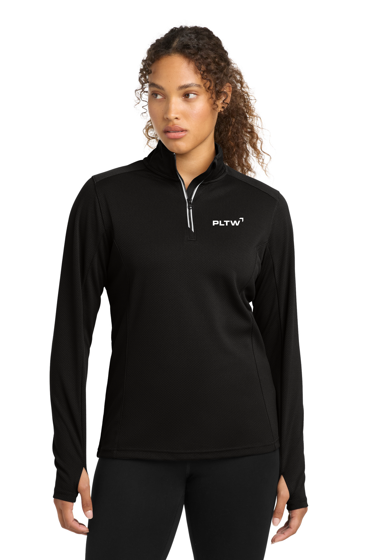 Ladies Sport-Wick® Textured 1/4-Zip Pullover
