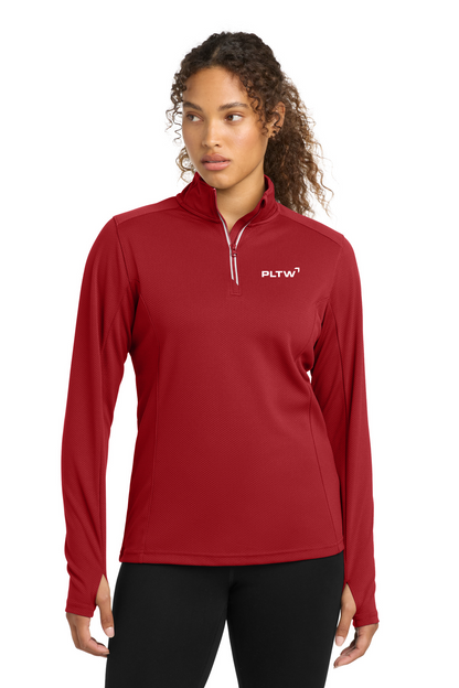 Ladies Sport-Wick® Textured 1/4-Zip Pullover