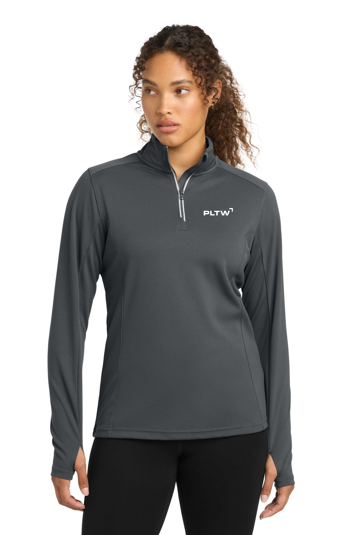 Ladies Sport-Wick® Textured 1/4-Zip Pullover