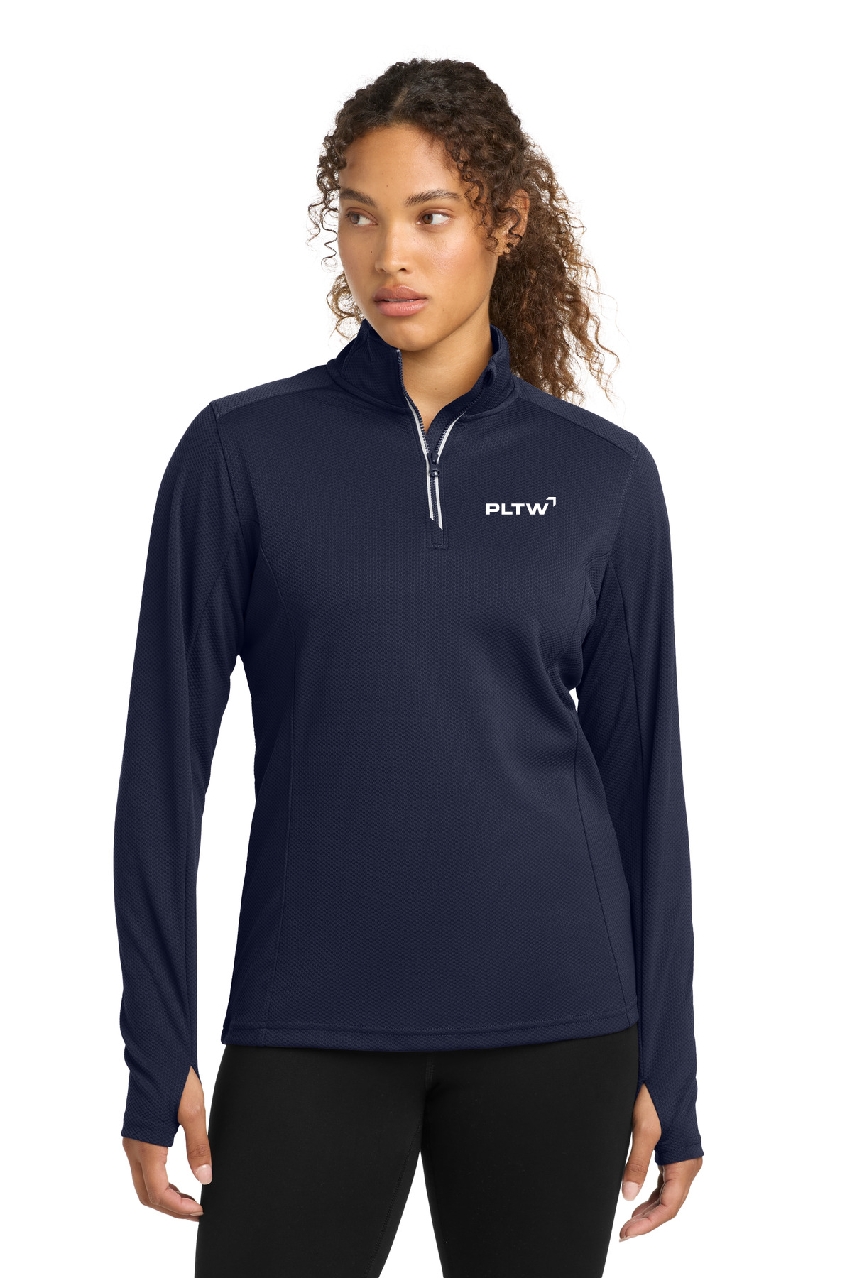 Ladies Sport-Wick® Textured 1/4-Zip Pullover