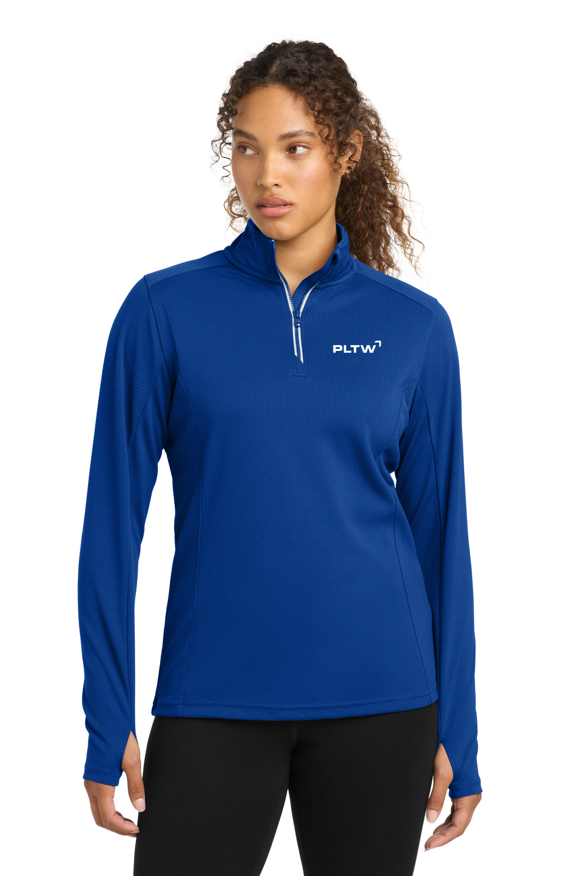Ladies Sport-Wick® Textured 1/4-Zip Pullover