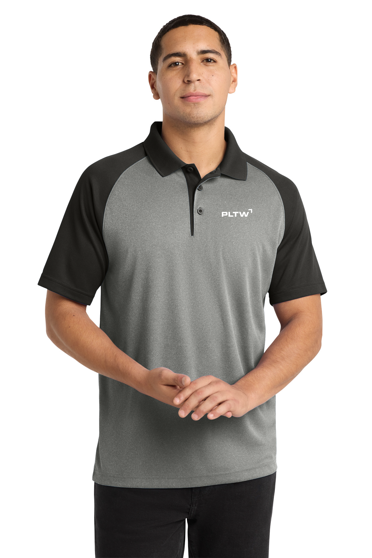 Raglan Heather Block Polo