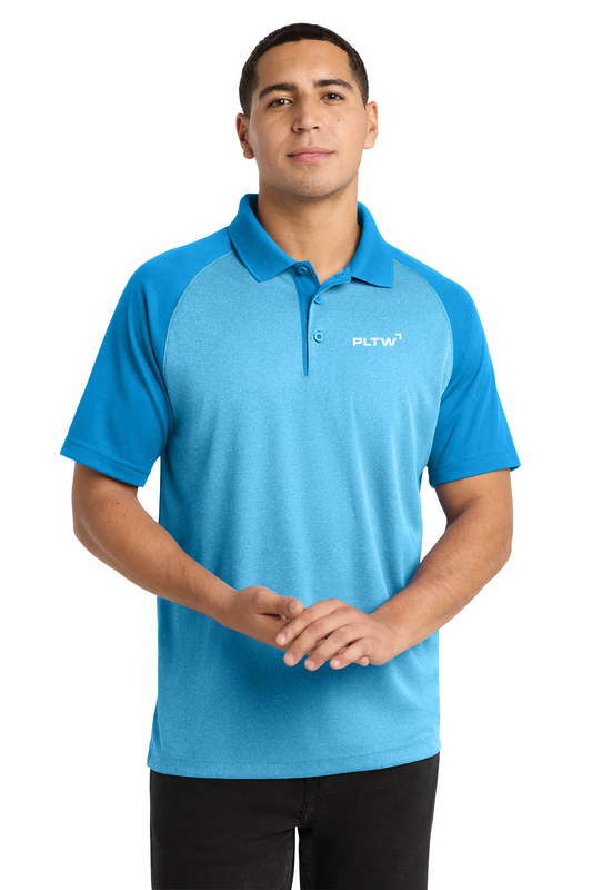 Raglan Heather Block Polo