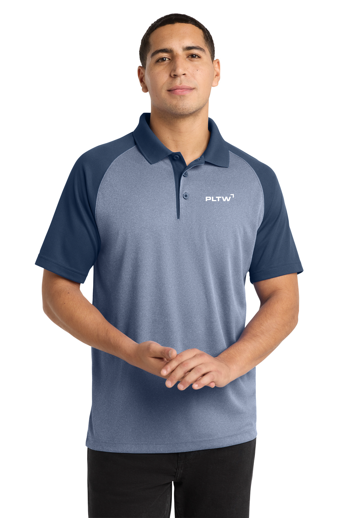 Raglan Heather Block Polo