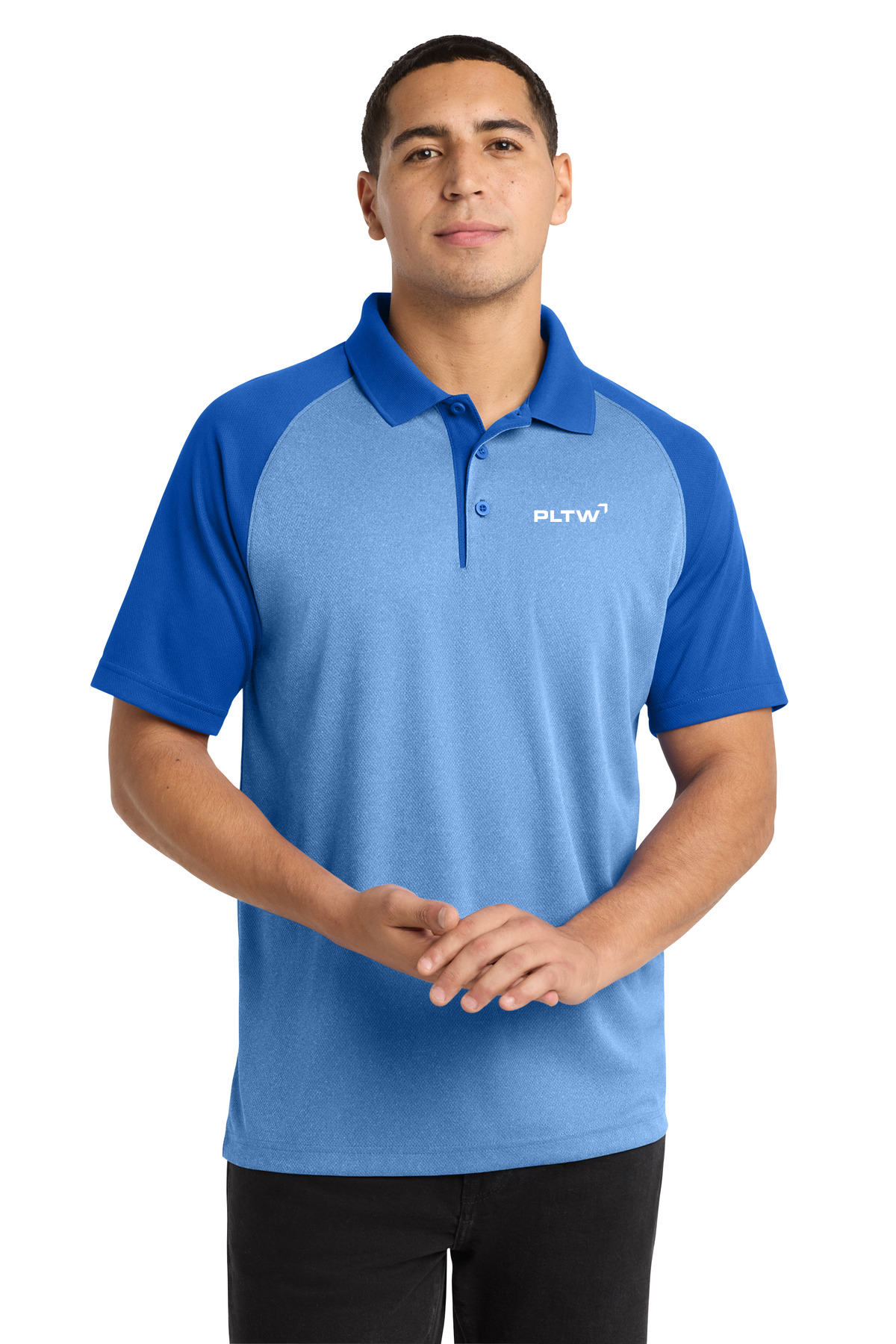 Raglan Heather Block Polo