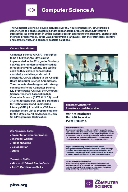 24x36 PLTW Computer Science Course Posters DOWNLOAD ONLY