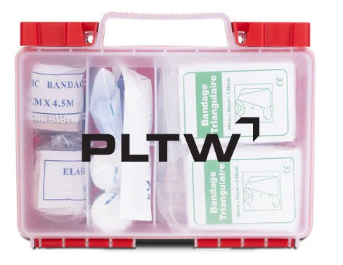 86pc OSHA Compliant First Aid Kit in Clear Hard Case