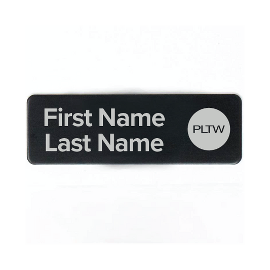 PLTW Metal Name Badge: 1" x 3"