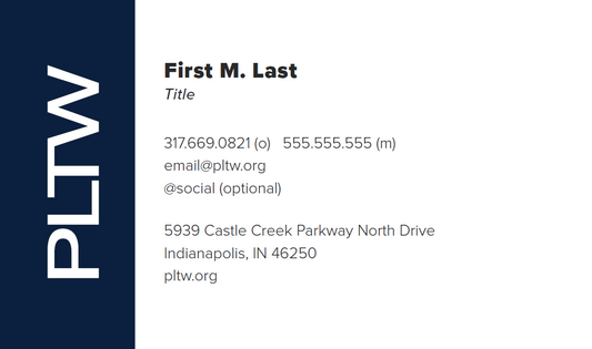 PLTW Business Cards - 250
