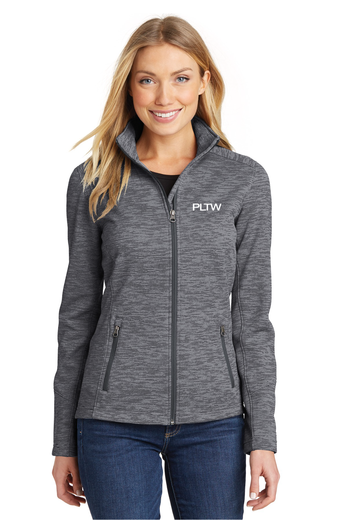 Ladies Digi Stripe Fleece Jacket