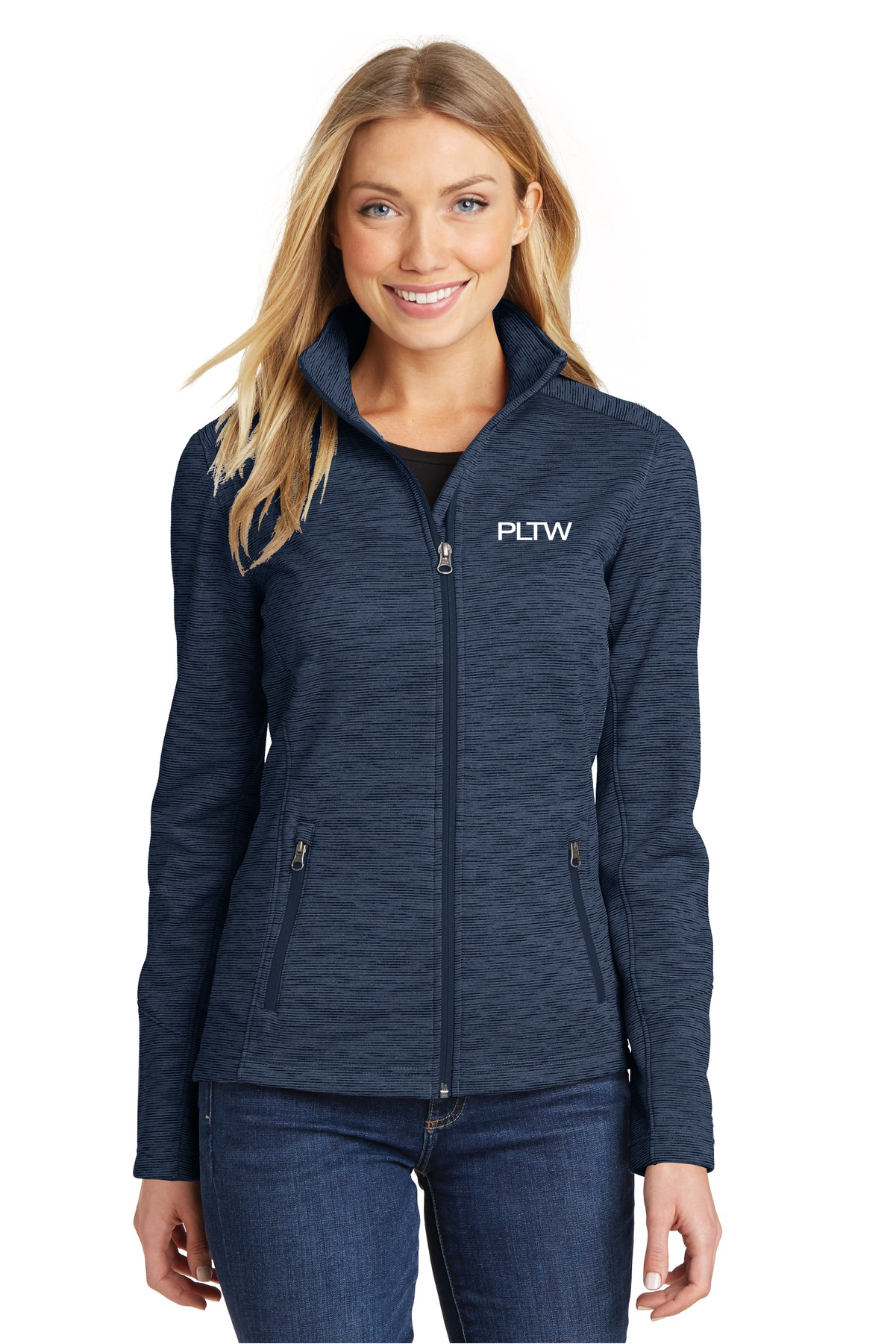 Ladies Digi Stripe Fleece Jacket