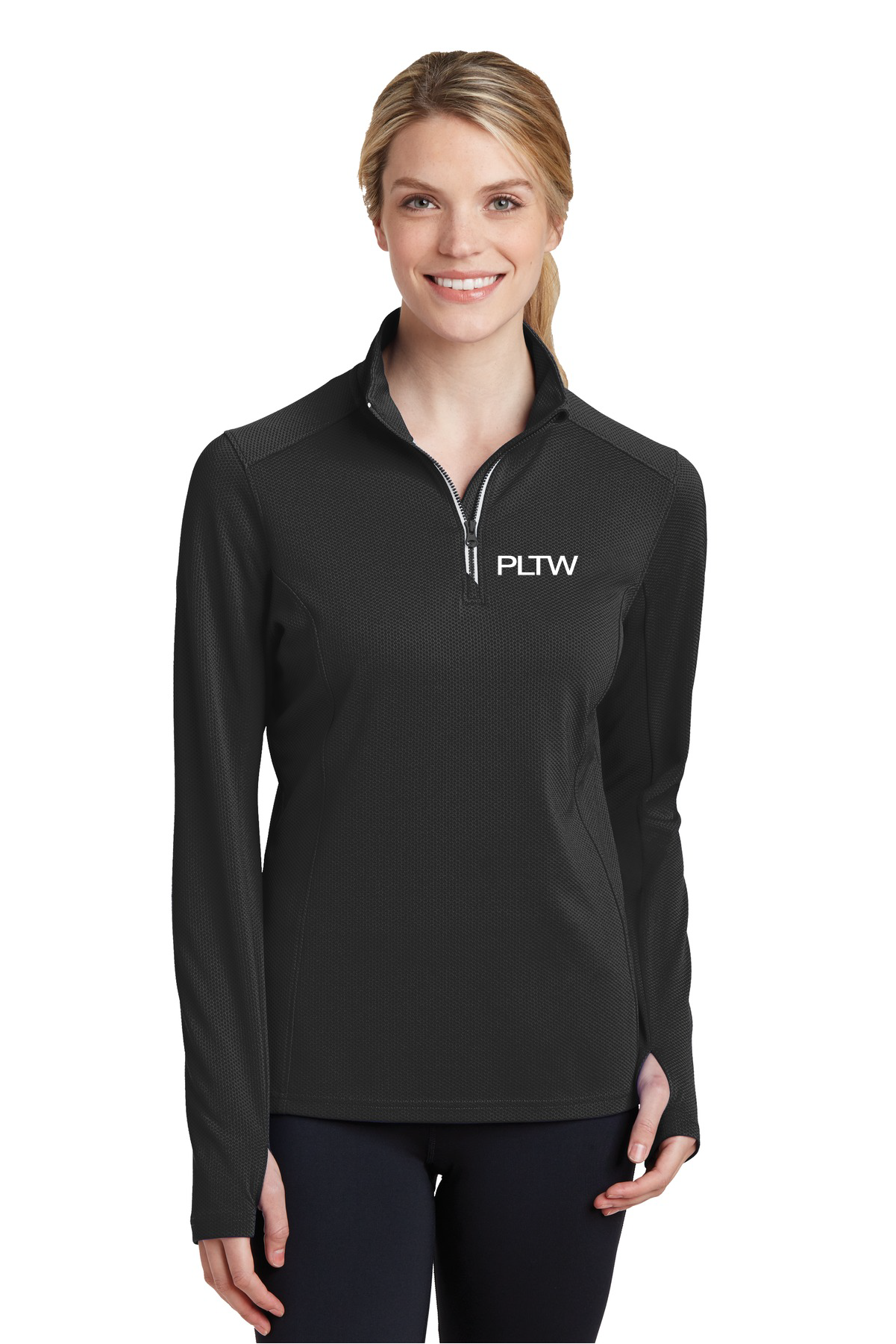 Ladies Sport-Wick® Textured 1/4-Zip Pullover