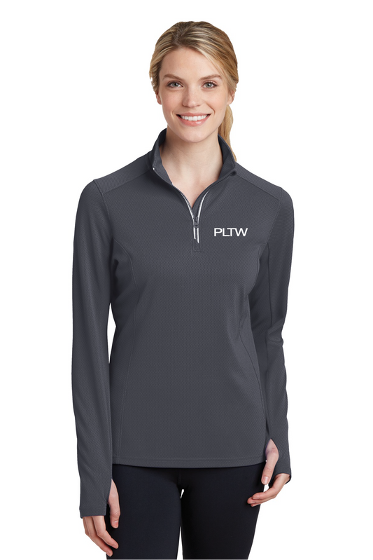 Ladies Sport-Wick® Textured 1/4-Zip Pullover
