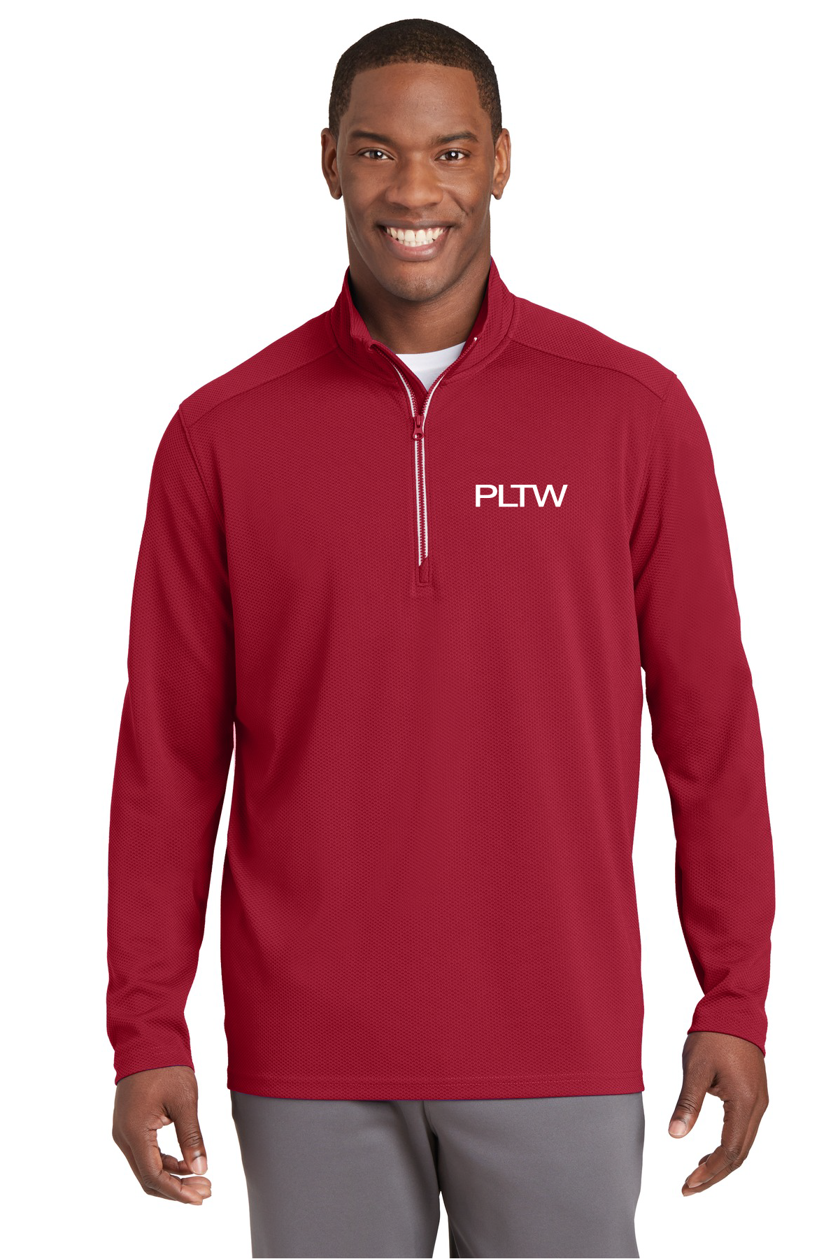 Sport Wick Textured 1 4 Zip Pullover shopPLTW