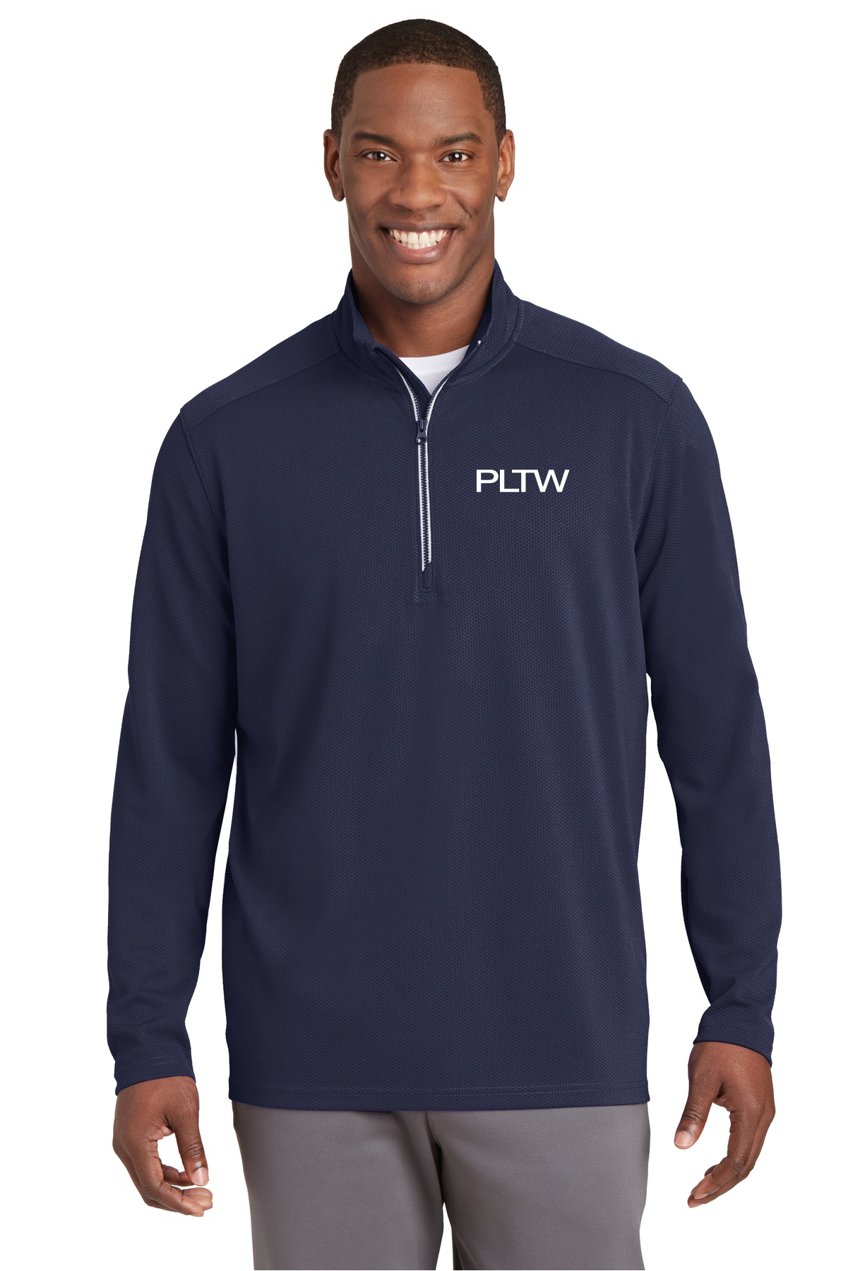 Sport Wick Textured 1 4 Zip Pullover shopPLTW