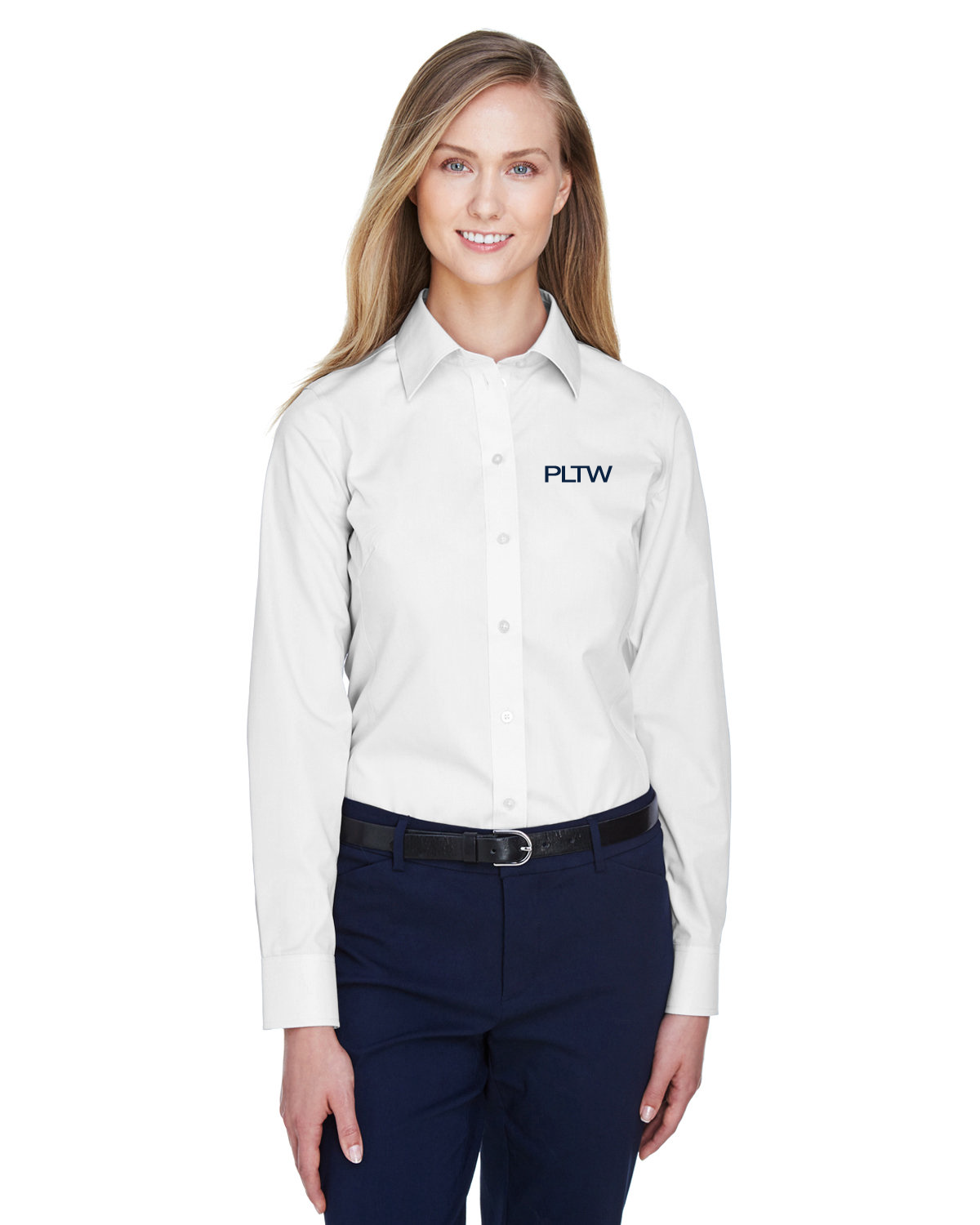 Ladies Woven Broadcloth Dress Shirt – shopPLTW Ladies Woven Broadcloth Dress Shirt – shopPLTW