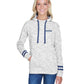 J America Ladies' Melange Scuba Neck Sweatshirt
