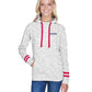 J America Ladies' Melange Scuba Neck Sweatshirt