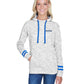 J America Ladies' Melange Scuba Neck Sweatshirt